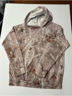 Men's Crewneck Hoodie Sweater in Taupe Camo Print